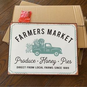 Farmers Market Vintage Metal Home Decor